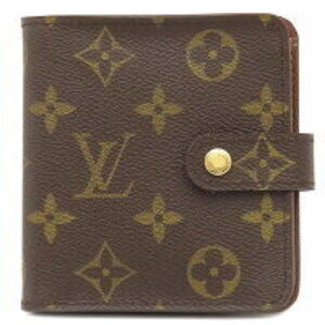 Louis Vuitton Compact Zip Bi fold Wallet Monogram Canvas Brown